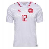 Camisa de time de futebol Dinamarca Kasper Dolberg #12 Replicas 2º Equipamento Europeu 2024 Manga Curta